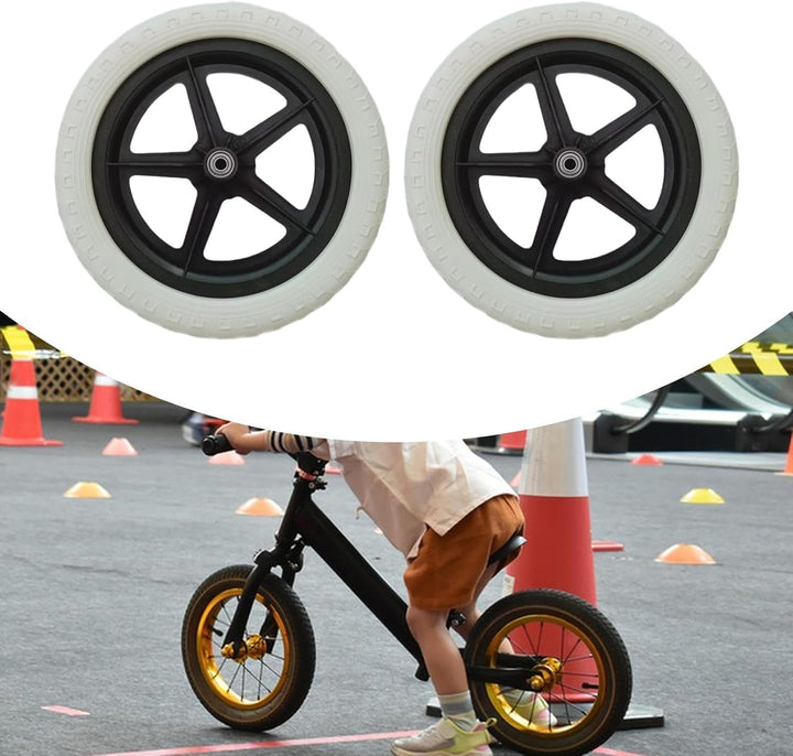 12 Zoll Rollstuhl-Hinterrad, Komplettrad, Ersatzrad, Robuster 12 1/2 x 2 1/4 Zoll Fahrradreifen Viel