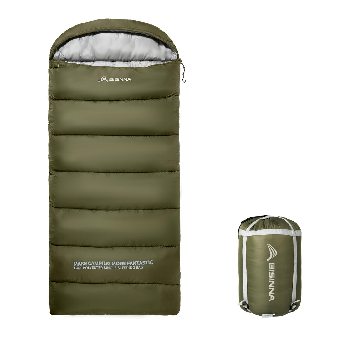 BISINNA Schlafsack Erwachsene Camping Graphene Polyester Geräuscharm - Wasserabweisendes, Atmungsakt