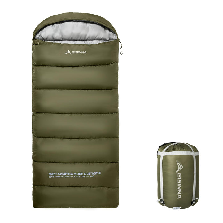 BISINNA Schlafsack Erwachsene Camping Graphene Polyester Geräuscharm - Wasserabweisendes, Atmungsakt