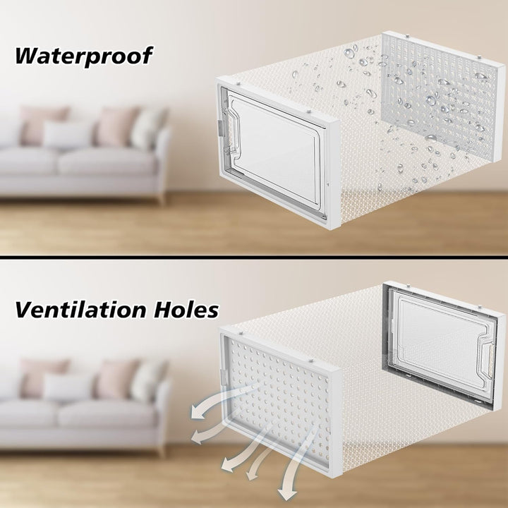HOMIDEC Schuhboxen, 12er Pack Schuhboxen Stapelbar, Schuhorganizer Schuhaufbewahrung, Schuhkarton mi