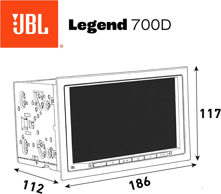 JBL Legend 700D 2 DIN DAB Plus Radio - Autoradio mit Bildschirm, CarPlay Android Auto, Freisprechanl