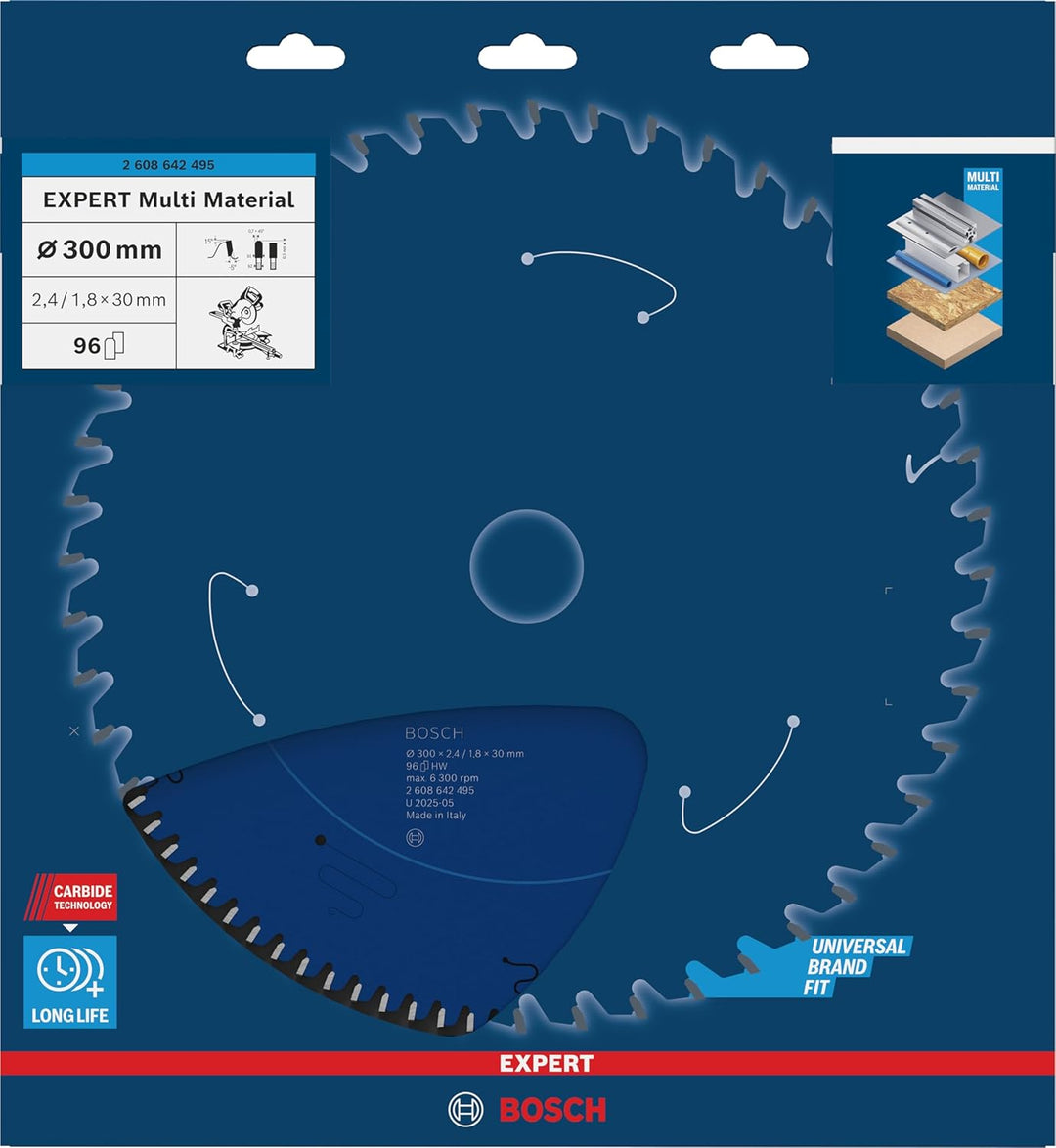 Bosch Professional 1x Kreissägeblatt Expert for Multi Material (für Multimaterial, Sägeblatt Ø 300 x