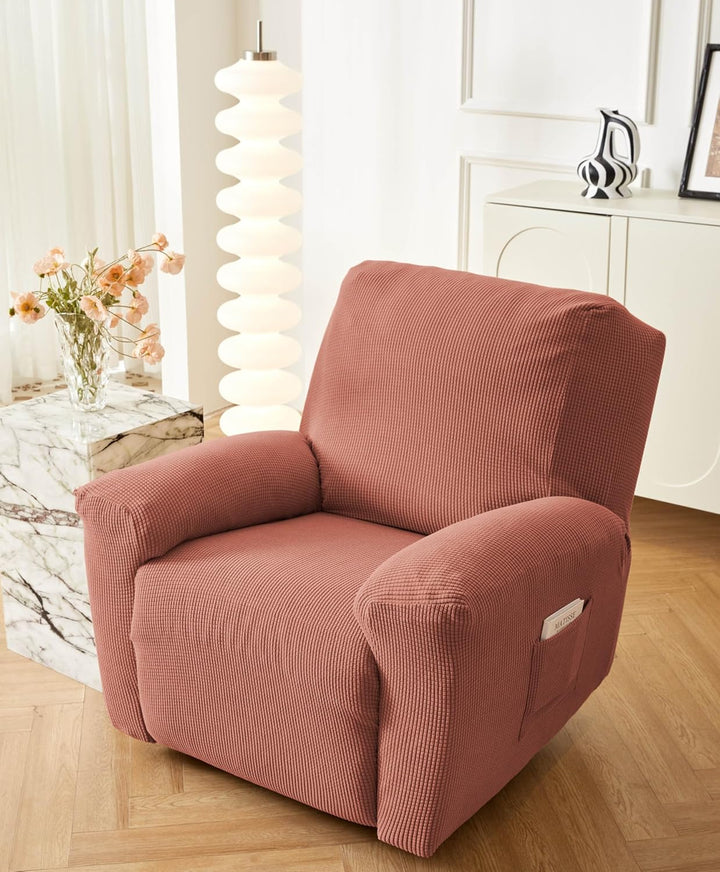EBETA E Jacquard Sesselbezug, Sesselschoner, Stretchhusse für Relaxsessel Komplett, Elastisch Bezug
