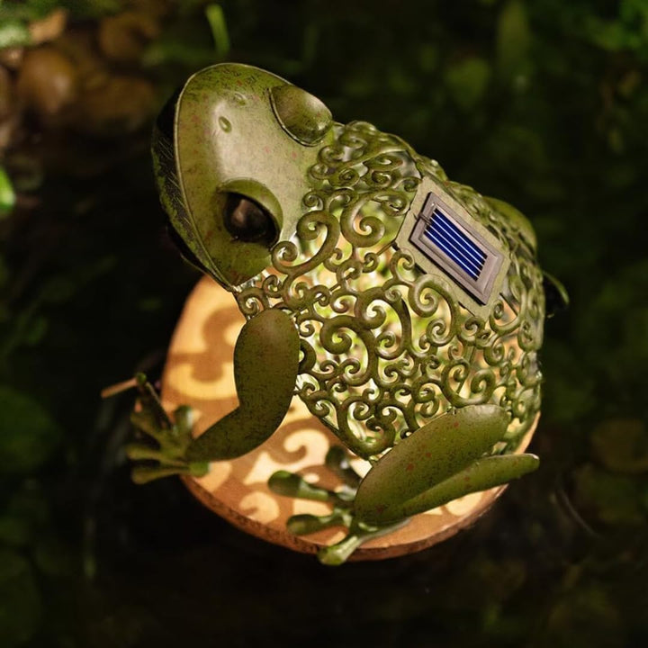 Smart Solar 1050113 Dekofigur Frosch aus Metall