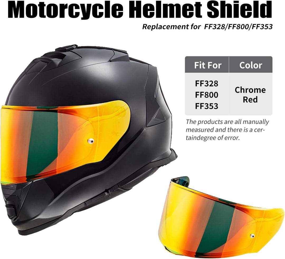 JQF Gear Helmvisier,Motorradhelm Visier für FF800/FF353/FF328,Motorrad Windschutz Helm Objektiv Visi