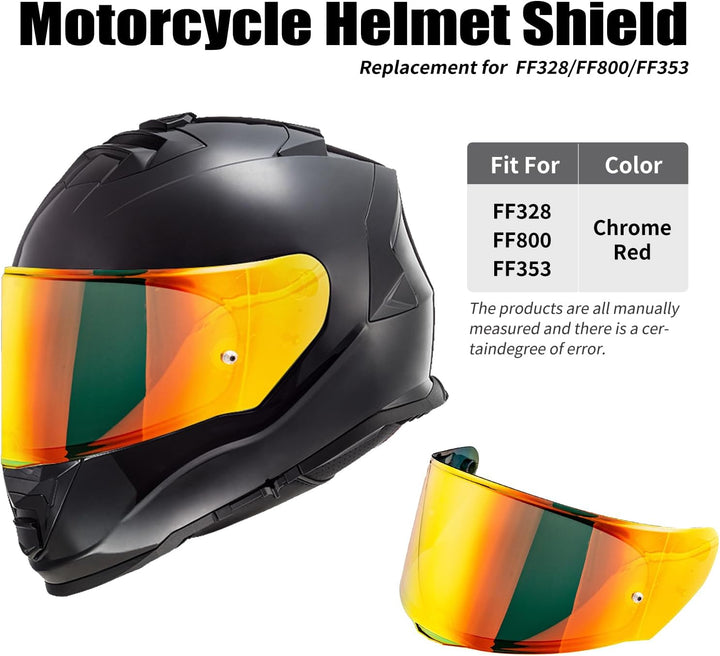 JQF Gear Helmvisier,Motorradhelm Visier für FF800/FF353/FF328,Motorrad Windschutz Helm Objektiv Visi