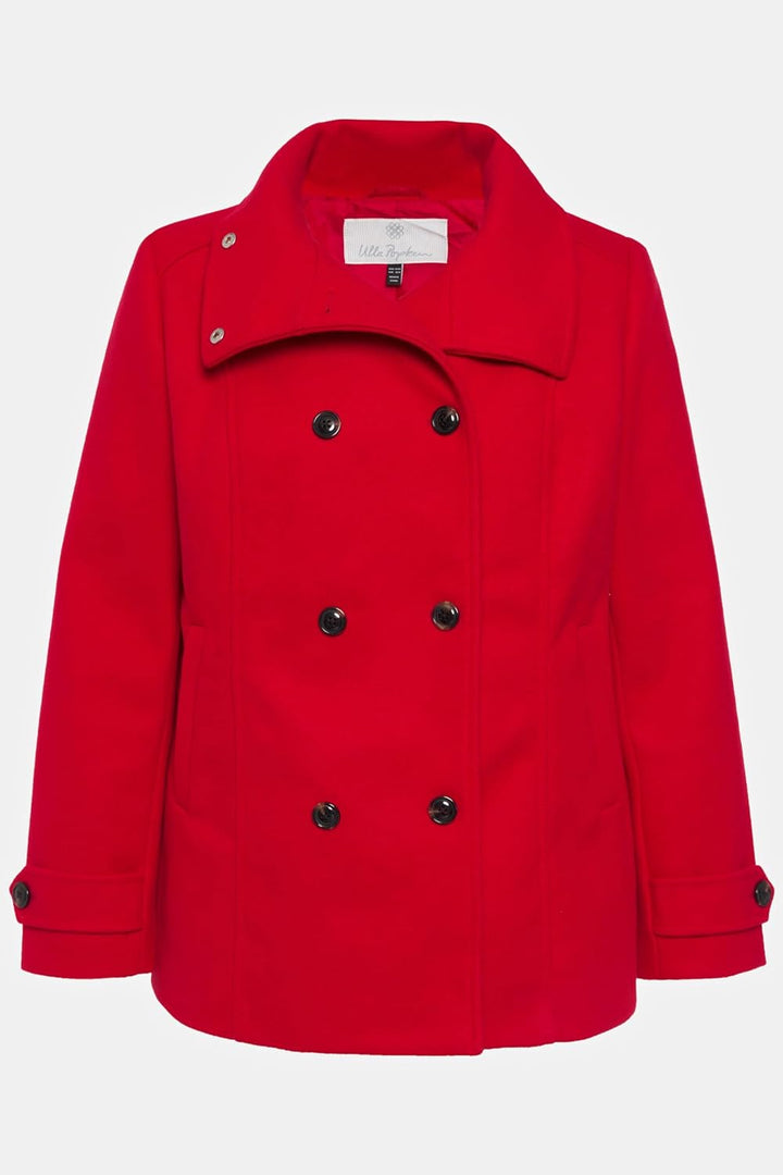 Ulla Popken Damen grosse Grössen Übergrössen Plus Size Jacke, doppelreihig, Stehkragen/Klappkragen 8