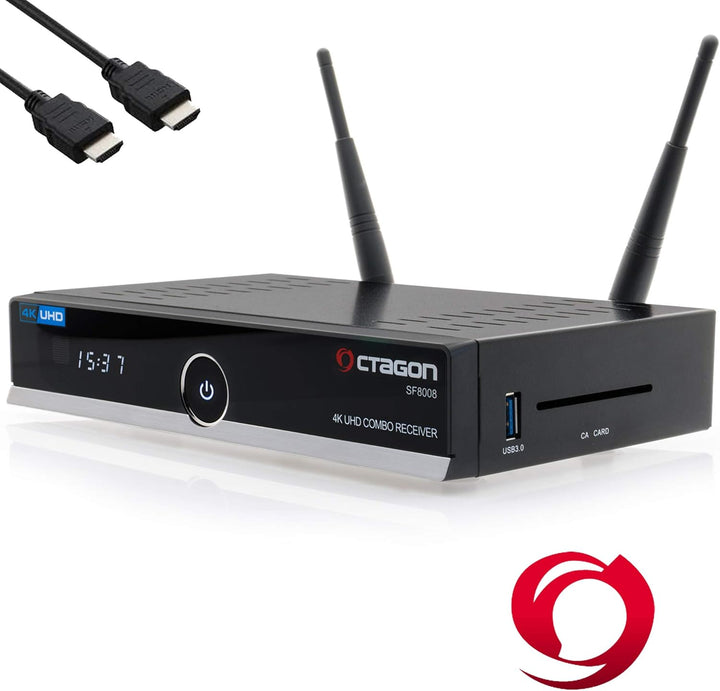 OCTAGON SF8008 Combo 4K DVB-S2X DVB-T2 Multistream UHD + gratis EasyMouse HDMI-Kabel