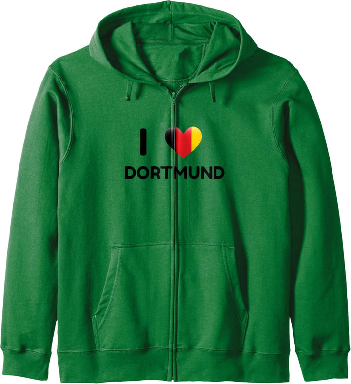I Love Dortmund Deutschland Flagge Kapuzenjacke