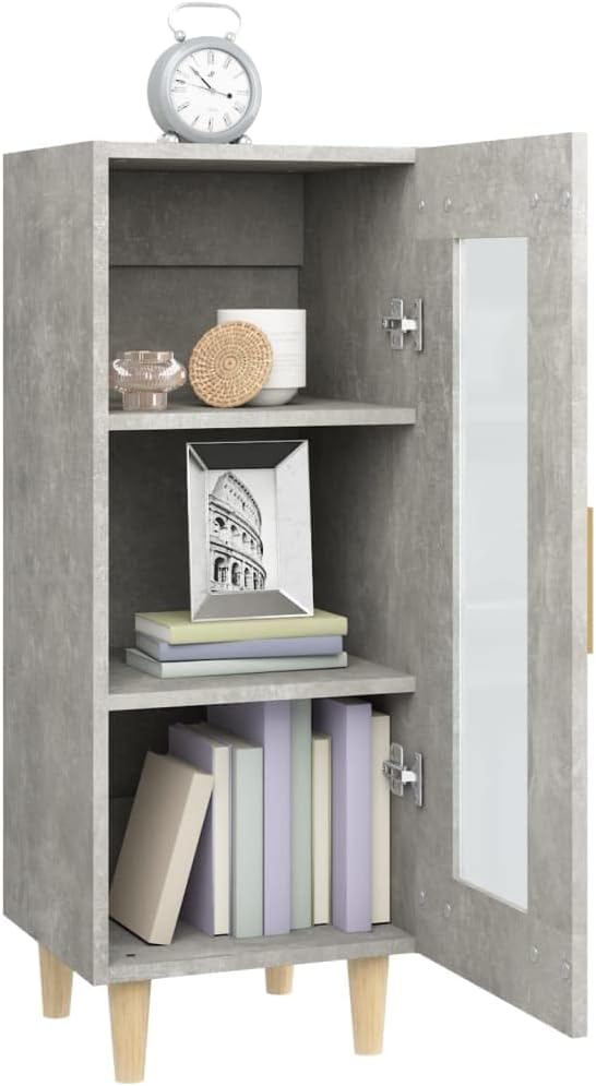 Sideboard Betongrau 34,5x34x90 cm Allzweckschrank Schrank Klein Kommode Kommoden & Sideboards Flur K