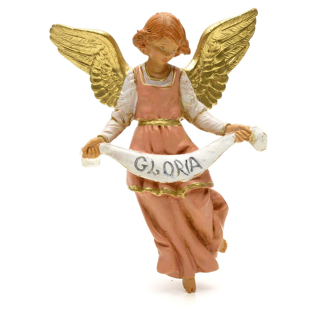 Holyart Krippen von Fontanini: Krippenfigur Gloria Engel 12 cm rosa Fontanini