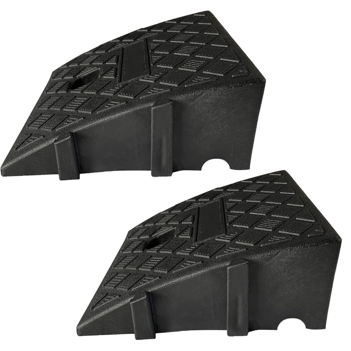 Bordsteinrampe 11/13 cm Hohe, Auto Rampen Kunststoff, Tragbare Robuste Schwellenrampe für Auto Einfa
