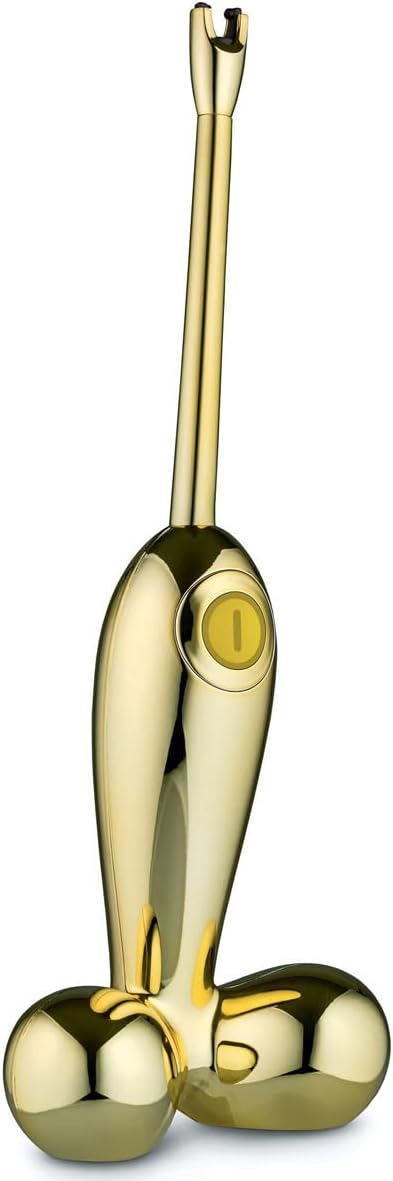 Alessi Firebird 2.0 GV34 GD - Design Feuerzeug aus Thermoplastisches Harz, Gold One Size Goldfarbig,