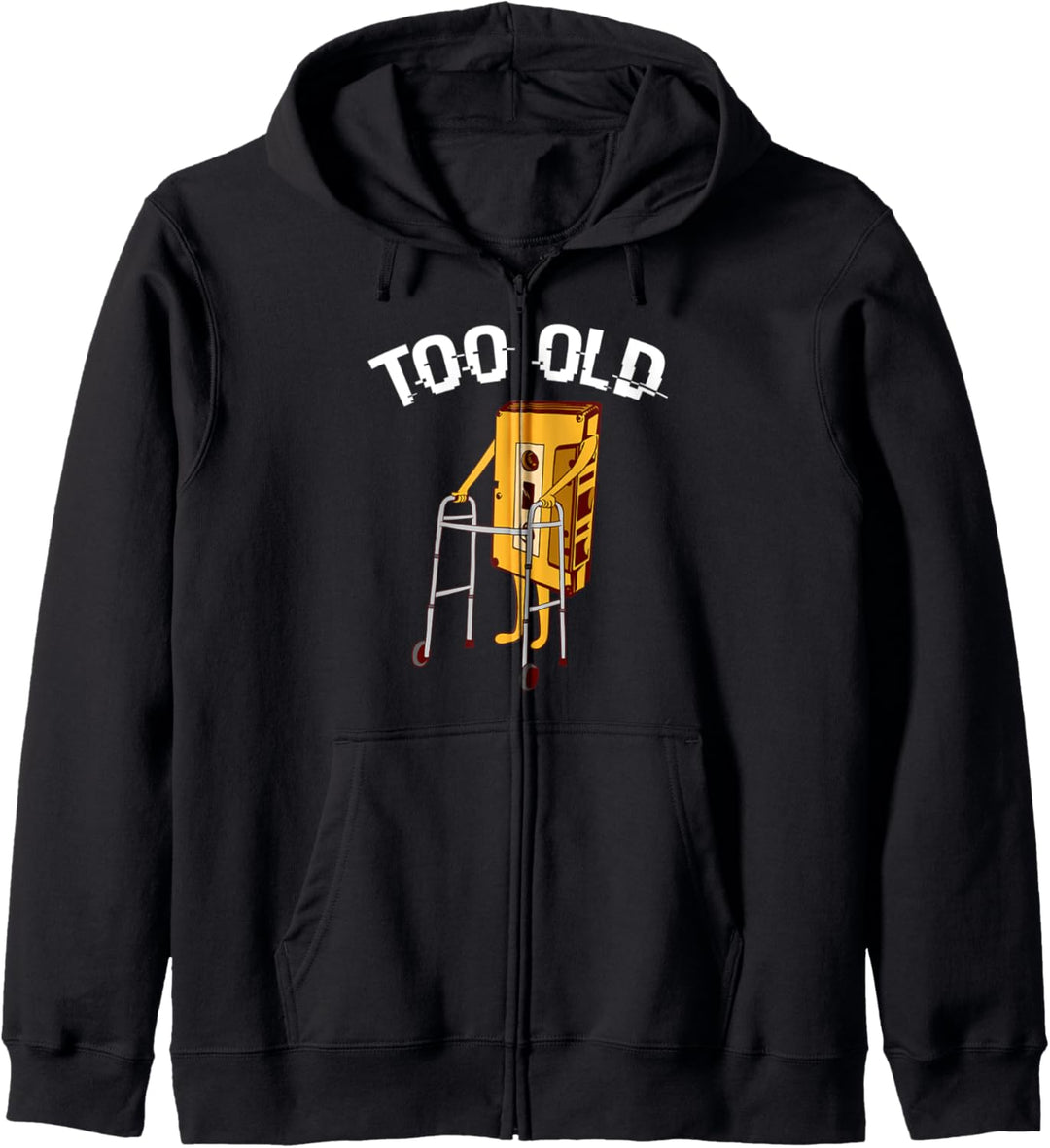 Too old 90er Jahre Audio Kassette Vintage Retro Kassette Kapuzenjacke