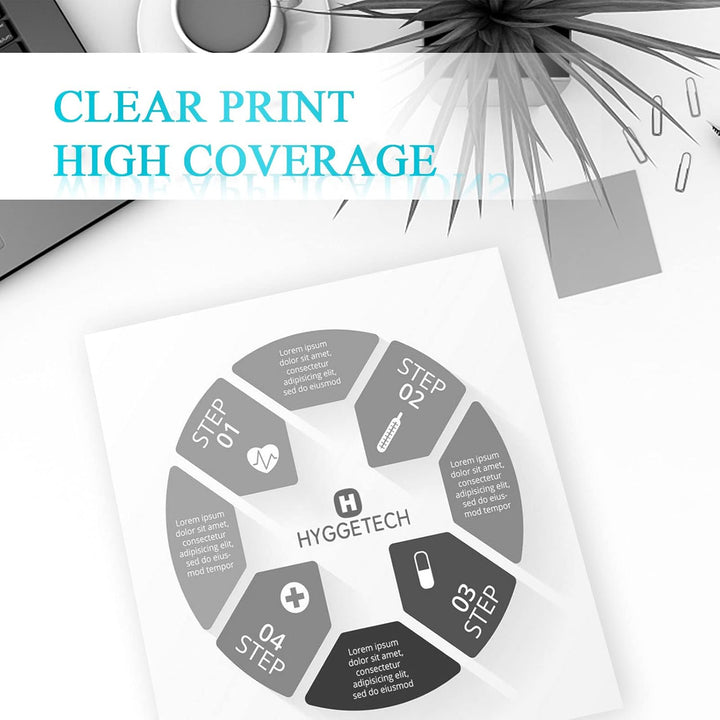 Hyggetech TN3480 2BK Compatible Toner Replacement for Brother TN3480 TN3430 Toner for Brother HL-L51