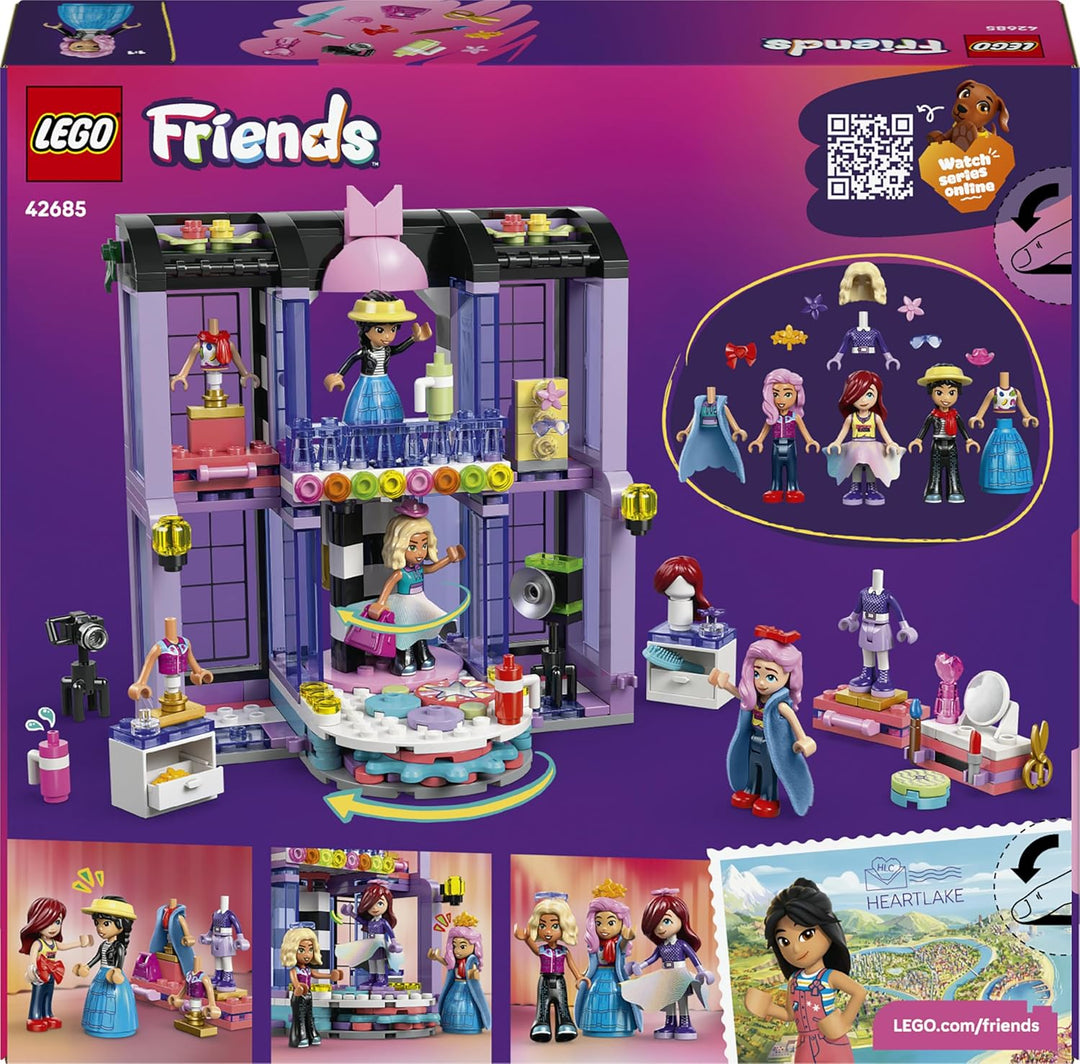 LEGO Friends Modeschau in Heartlake City - Verkleidungsspiel mit 3 Mini Puppen, Laufsteg, anpassbare