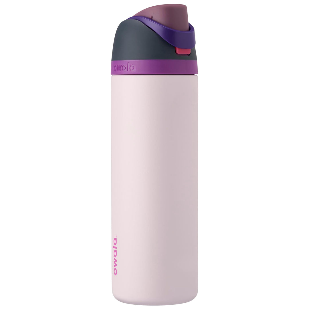 OWALA FreeSip Isolierte Edelstahl Trinkflasche mit Strohhalm, 710 ml – BPA-frei, optimal für Sport,