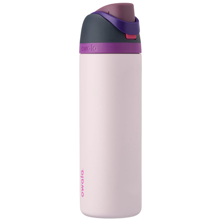 OWALA FreeSip Isolierte Edelstahl Trinkflasche mit Strohhalm, 710 ml – BPA-frei, optimal für Sport,