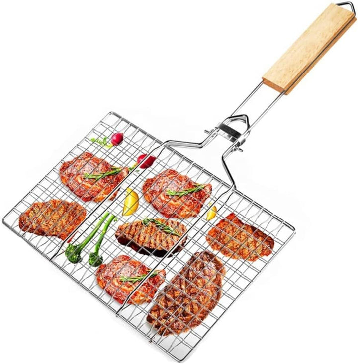 Tyenaza Edelstahl Grillnetz, Grillnetz Grillkorb BBQ Maschendrahtgrill, Metallnetz Professioneller G