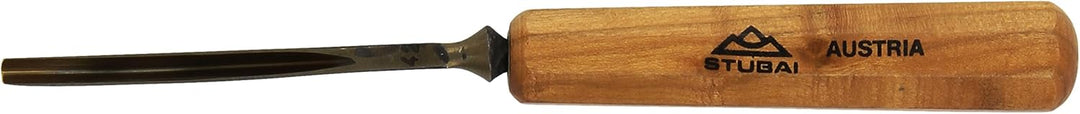 STUBAI Stemmeisen Stechbeitel Serie 52 - Form 42 | Gebogener Gaissfuss 4 mm, mit Holzgriff, für Kerb
