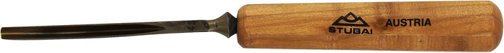 STUBAI Stemmeisen Stechbeitel Serie 52 - Form 42 | Gebogener Gaissfuss 4 mm, mit Holzgriff, für Kerb