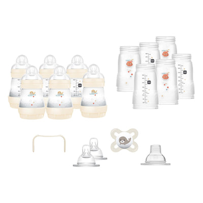 MAM Easy Start Anti-Colic Babyflaschen Set XXL, mitwachsende Baby Erstausstattung mit Schnuller, Fla