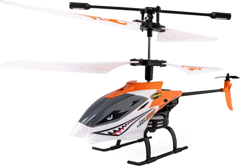 Carson 500507180 Easy Tyrann 230 Gyro 2,4GHz 100% RTF orange – Ferngesteuerter Helikopter, Robustes