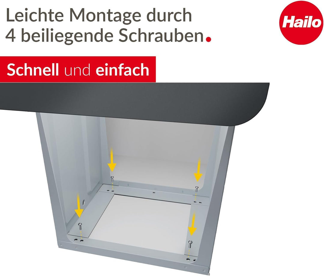 Hailo EcoLine Design L Einbau-Mülltrennungs-System | 2 x 14L | 28L | Duo Mülltrenner mit Vollauszug