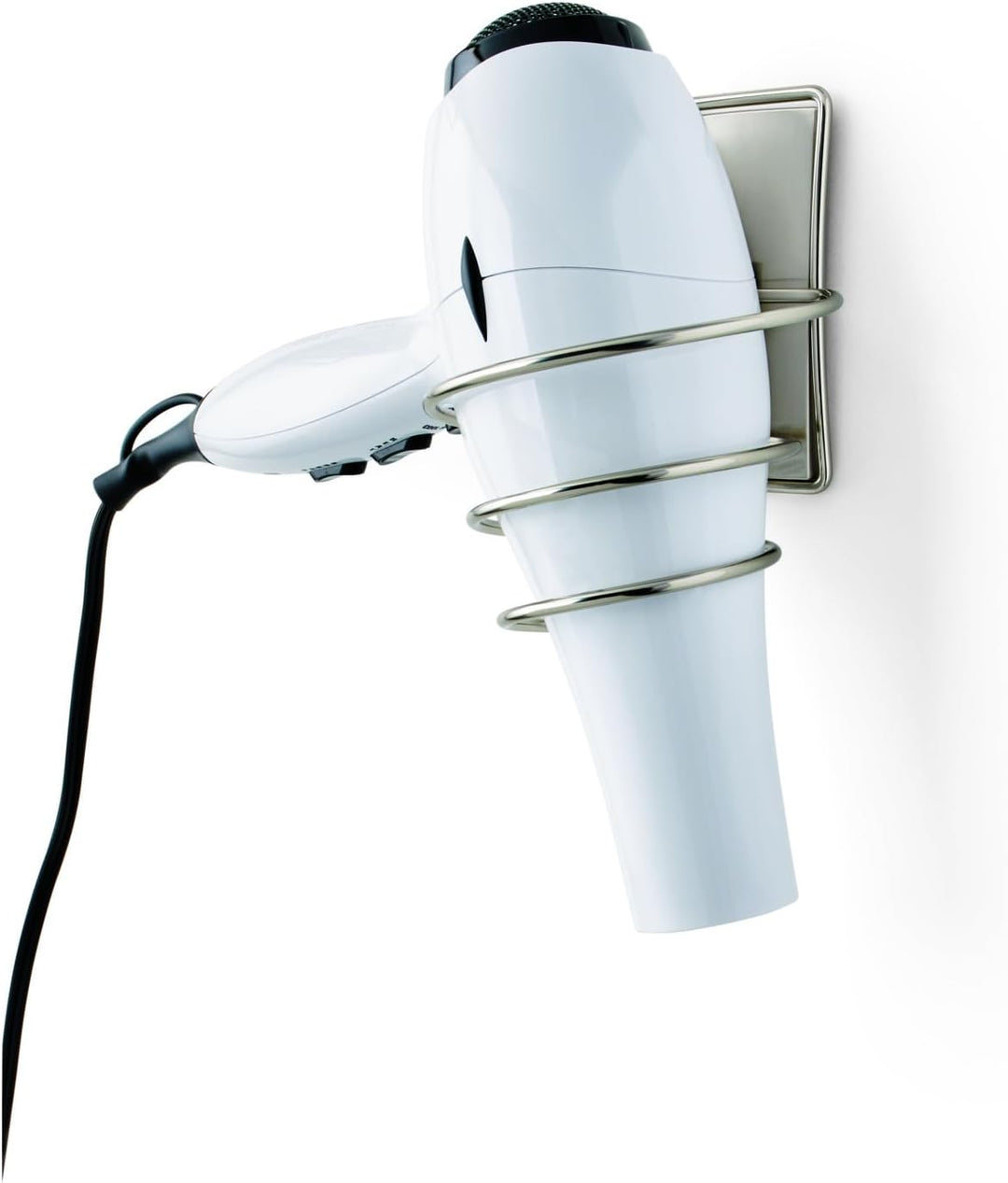 Command Haartrocknerhalter für das Bad, Satin Nickel, wasserbeständige Klebestreifen - 1 Haartrockne