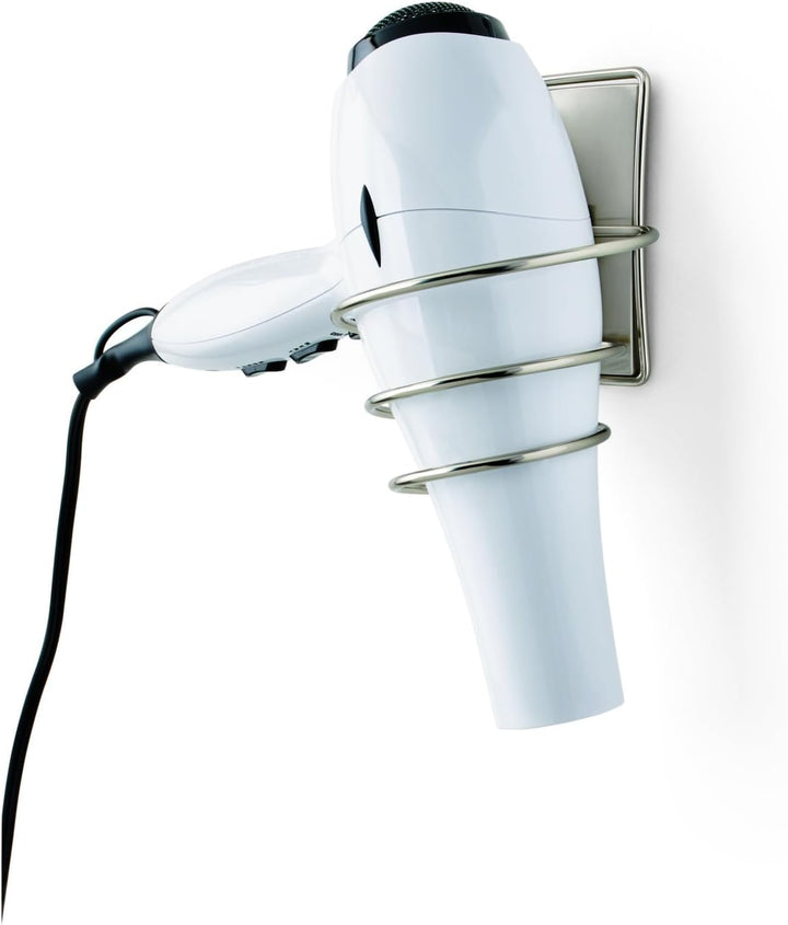 Command Haartrocknerhalter für das Bad, Satin Nickel, wasserbeständige Klebestreifen - 1 Haartrockne