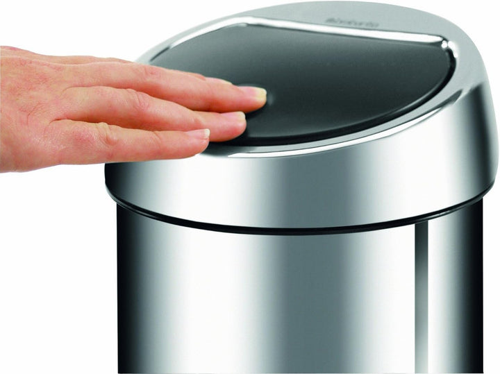 Brabantia Touch Bin 3L mit Kunststoffeinsatz - Matt Steel Fingerprint Proof 3 Liter Matt Steel Finge