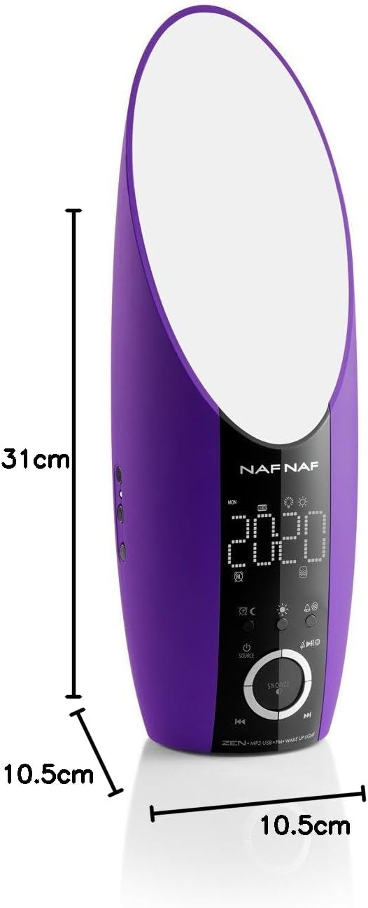 NAFNAF ZEN Sonnenaufgang Radio Wecker simuliert die aufgehende Sonne, lila Purple, Purple