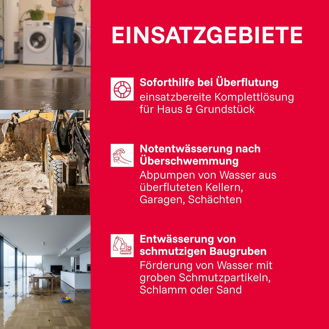 T.I.P. Anti Flut Kit (13.000 l/h Fördermenge, vertikaler Pumpenausgang, Schutz vor Überschwemmung mi