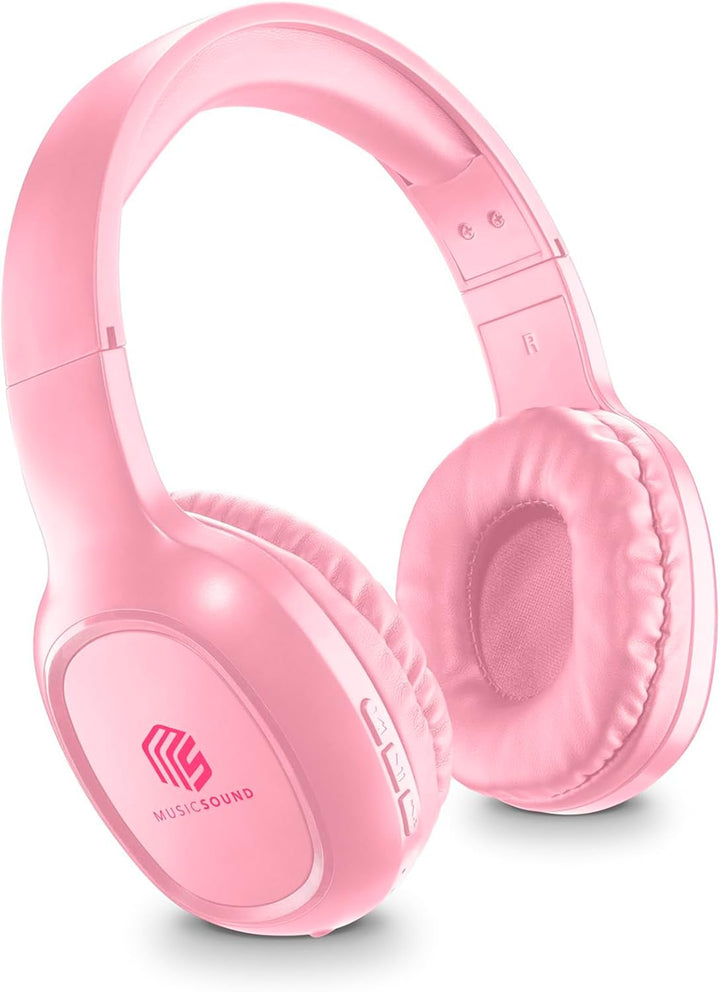 Music Sound | Bluetooth Kopfhörer Basic | Ohrmuschel-Bluetooth-Kopfhörer mit Ausziehbarem Kopfband –