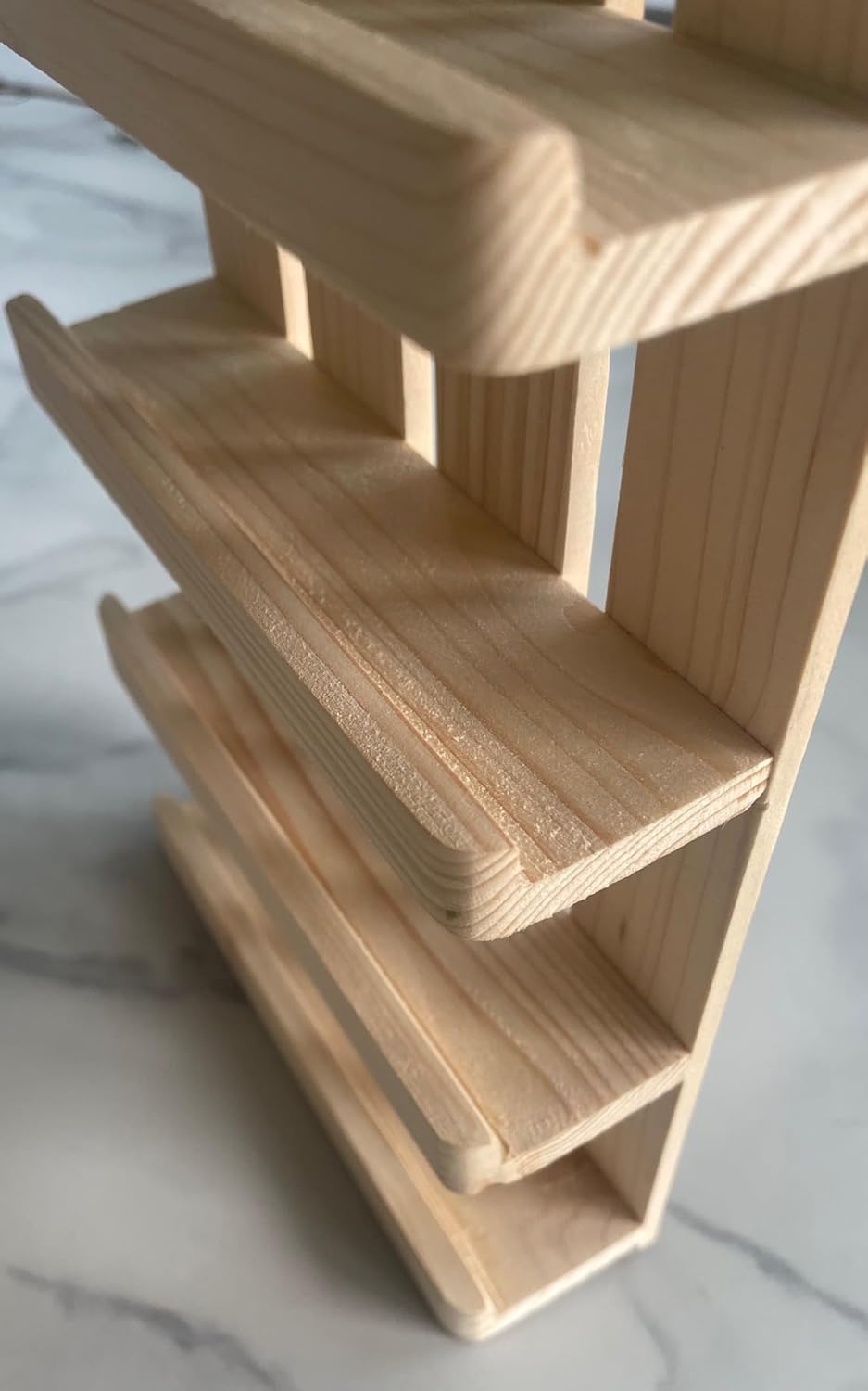 Holzregal mit 4 Ebenen, Naturholz