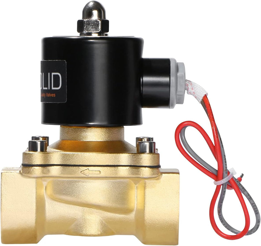 U.S. Solid 1" G 24V AC Messing Magnetventil Direktgesteuert für Wasser Luft Gas Öl NC Messing 1", Me