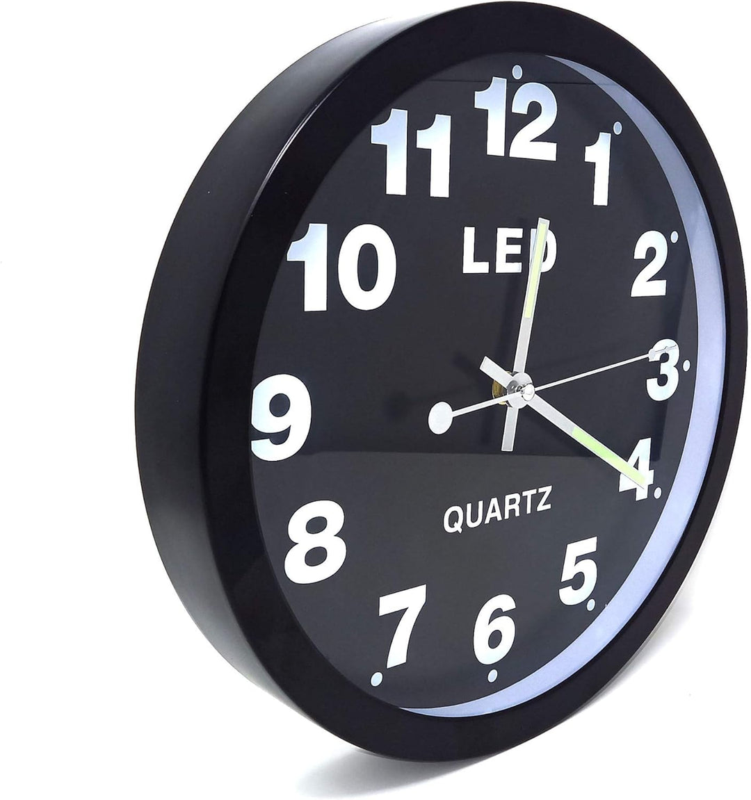 Starlet24 Wanduhr 29,5cm Ø beleuchtet mit bunter LED-Zifferbeleuchtung und Quarz-Uhrwerk (laufruhig,