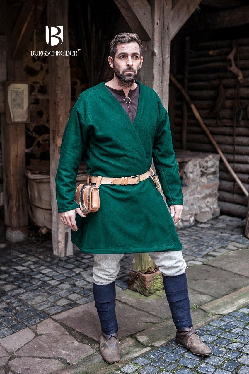 Burgschneider - Klappenrock Loki - Kleidung für Larp, Mittelalter, Cosplay und Fantasy, Blau S