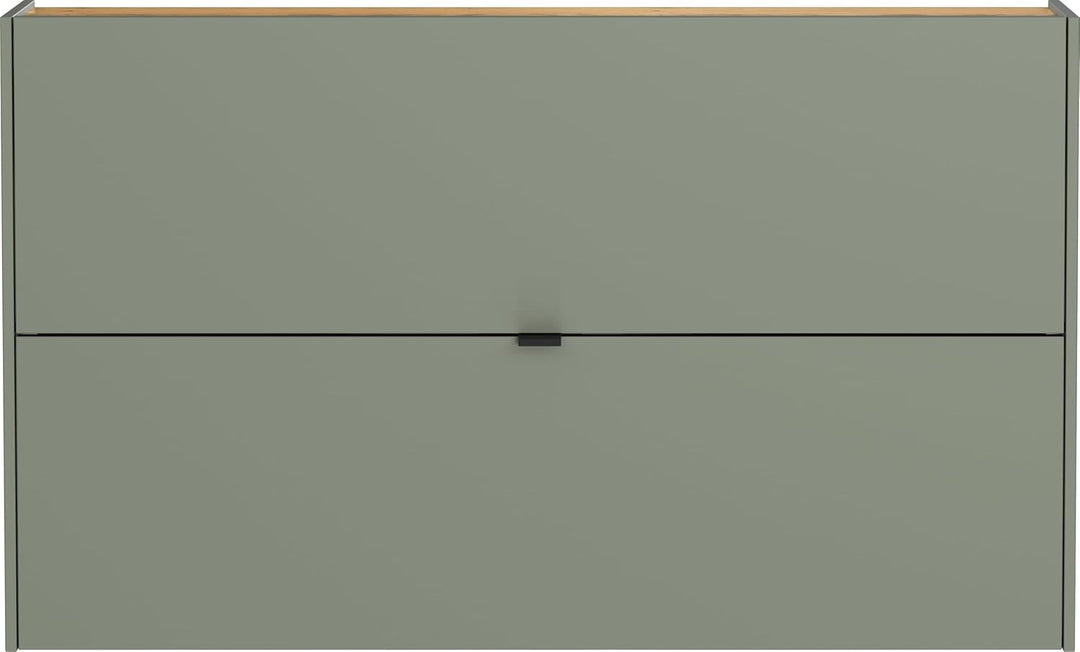 Germania Schuhschrank 1392-629 GW-Ameca, in Taupegrün/Navarra-Eiche-Nb., mit geringer Tiefe, 140 x 8