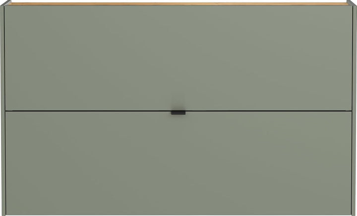 Germania Schuhschrank 1392-629 GW-Ameca, in Taupegrün/Navarra-Eiche-Nb., mit geringer Tiefe, 140 x 8