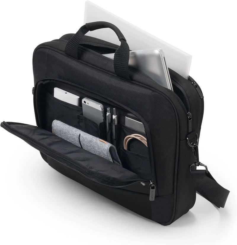 Dicota Eco Top Traveller Base 15-15.6 – leichte Notebooktasche mit Schutzpolsterung und Stauraum, sc
