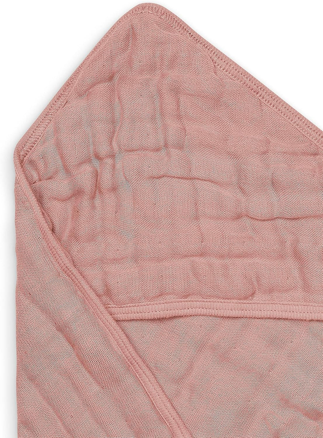 Jollein Kapuzenhandtuch Wrinkled 75x75 cm - Rosewood Pink, Pink
