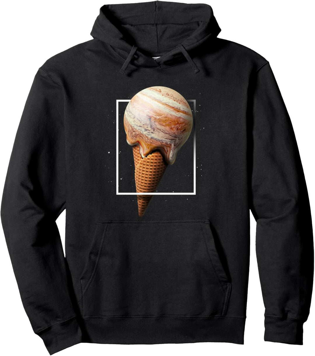 Planet Icecream Jupiter Weltraumastronomie Süssigkeiten Pullover Hoodie