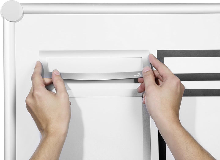 Durable Info-Rahmen Duraframe Magnetic Top (A3, Magnetrahmen für Überschriften) 5 Stück, silber, 498