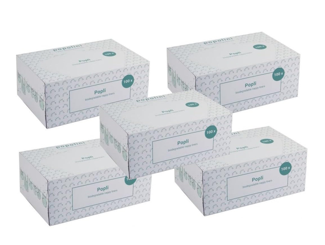 5x Popli Box Einweg-Windelvlies (500