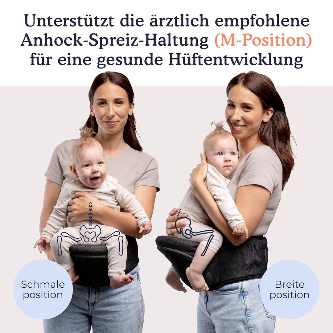 Beco Gemini Hüftsitz Babytrage – 4-in-1 Ergonomische Kindertrage für Neugeborene & Kleinkinder (0-36