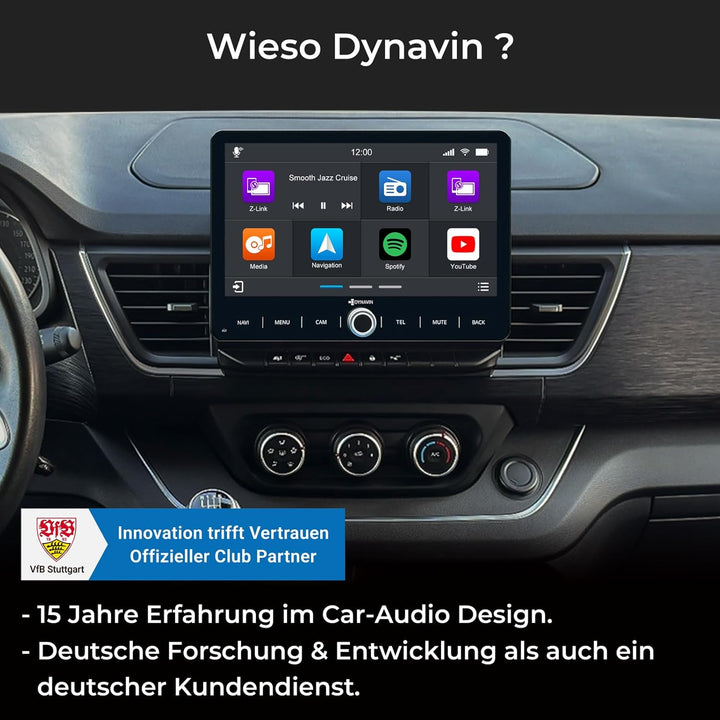 DYNAVIN Android Autoradio Navi für Renault Trafic Kangoo ab 2021, 10,1 Zoll Radio mit Wireless Carpl