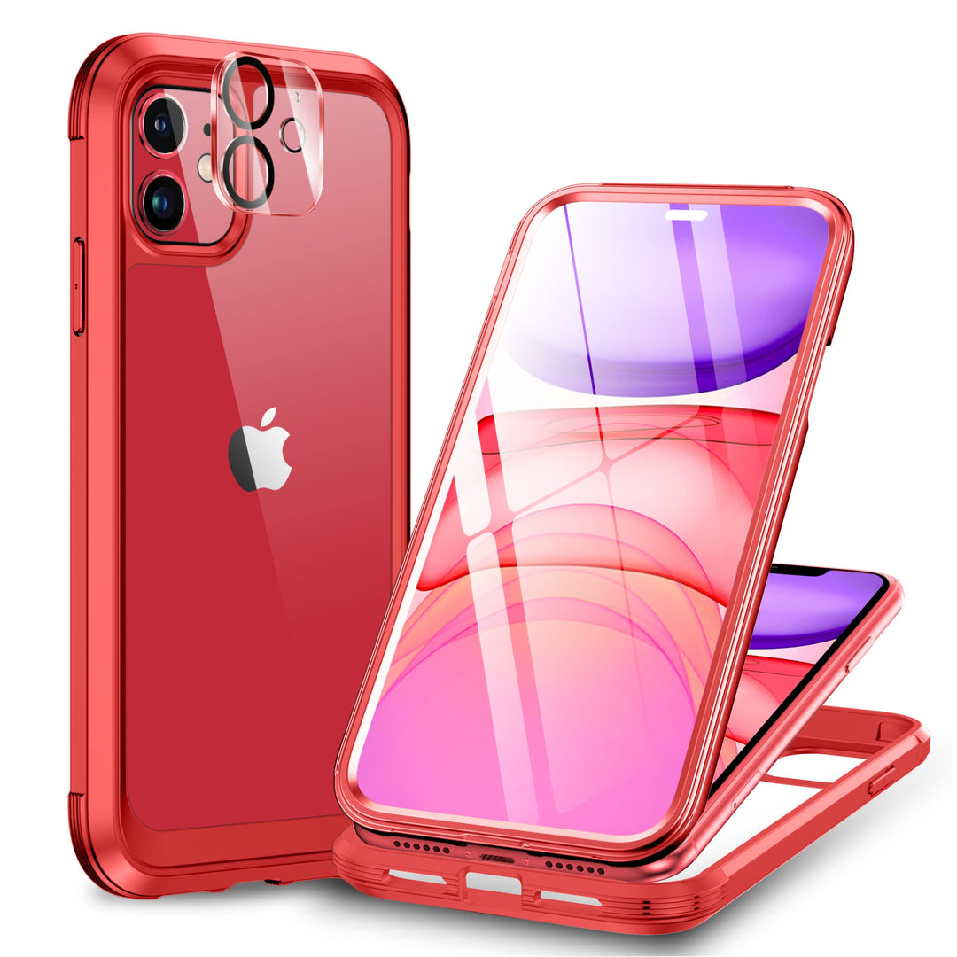 Miracase Glas Serie für iPhone 11 Hülle, [360 Militärschutz & vollständiger Kameraschutz], stossfest