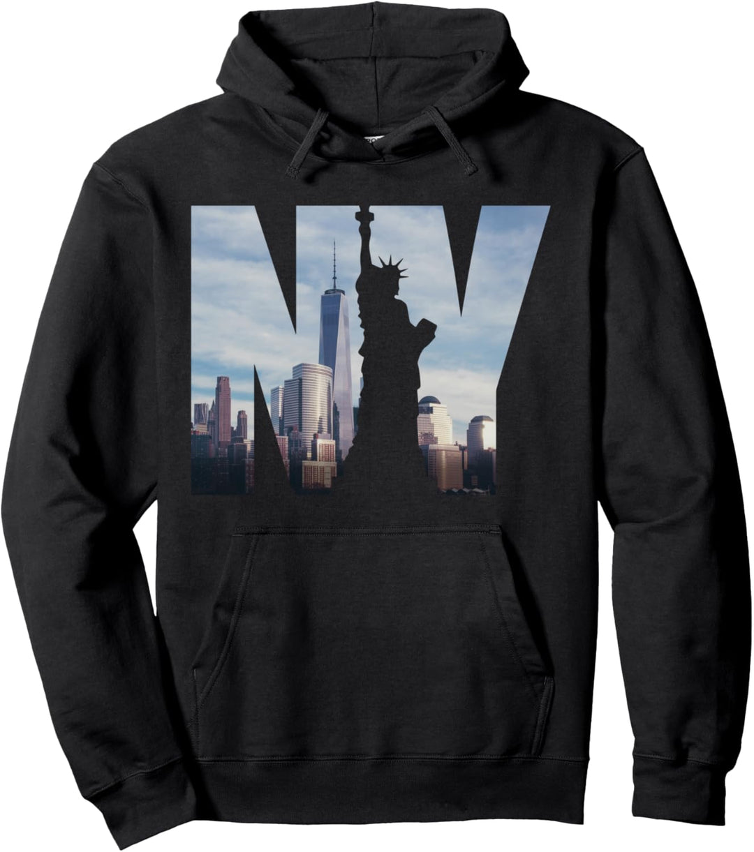 Cool New York Skyline Graphic Design Tees, New York City Pullover Hoodie