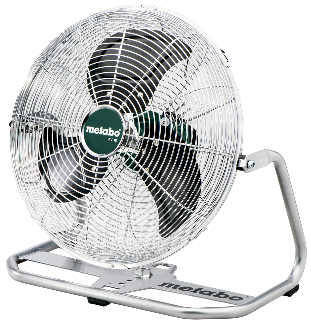 Metabo Akku-Ventilator AV 18 – 606176850 – 18 V – Ventilator mit einstellbarer Luftgeschwindigkeit u